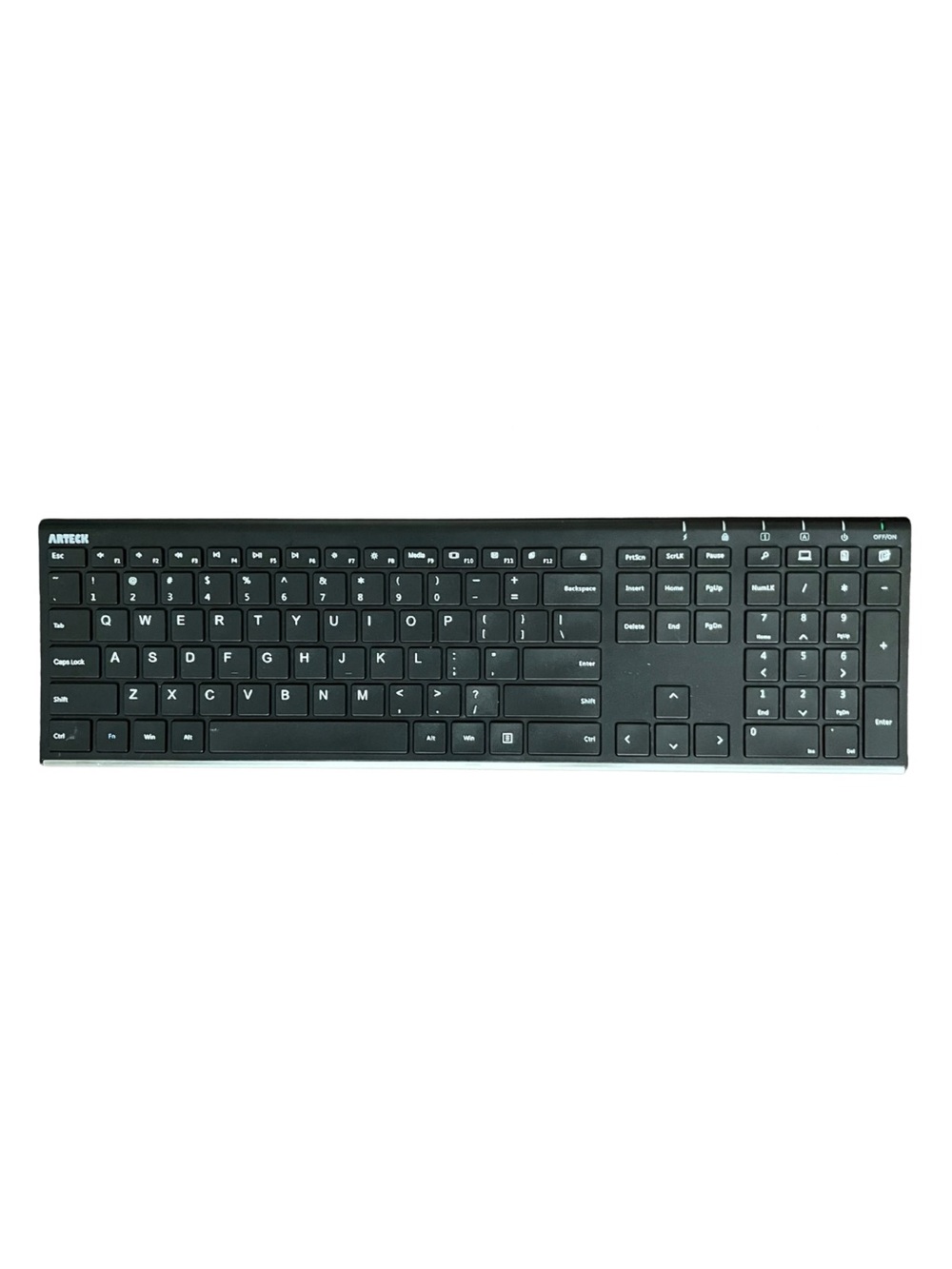 Arteck HW192 Universal Slim Stainless Steel Wireless Keyboard missing dongle